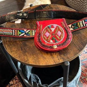 Vintage Moroccan Beaded belt bag